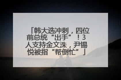 韩大选冲刺，四位前总统“出手”！3人支持金文洙，尹锡悦被指“帮倒忙”