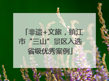非遗+文旅，镇江市“三山”景区入选省级优秀案例