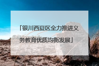 银川西夏区全力推进义务教育优质均衡发展
