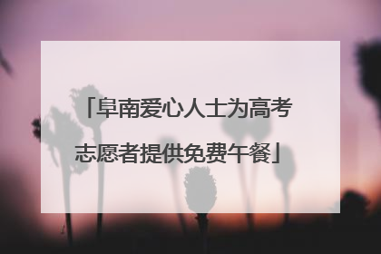 阜南爱心人士为高考志愿者提供免费午餐