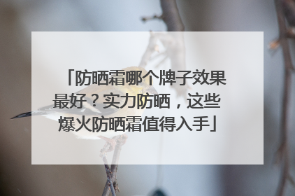 防晒霜哪个牌子效果最好？实力防晒，这些爆火防晒霜值得入手