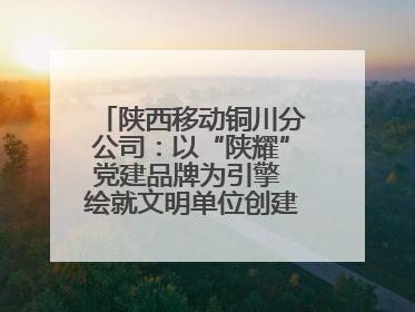 陕西移动铜川分公司：以“陕耀”党建品牌为引擎 绘就文明单位创建新画卷——全国文明单位创建纪实