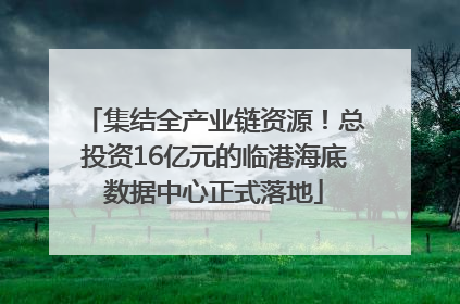 集结全产业链资源！总投资16亿元的临港海底数据中心正式落地