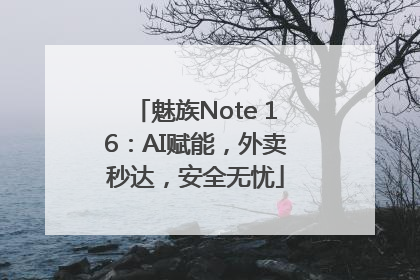魅族Note 16：AI赋能，外卖秒达，安全无忧