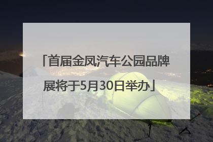 首届金凤汽车公园品牌展将于5月30日举办