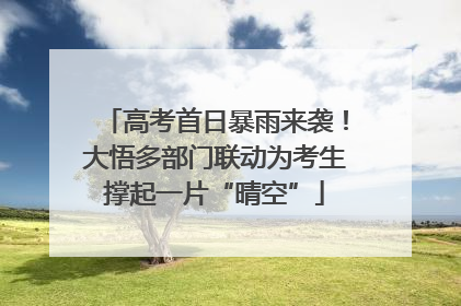 高考首日暴雨来袭！大悟多部门联动为考生撑起一片“晴空”