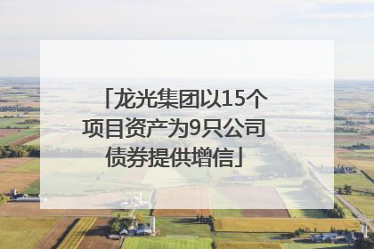 龙光集团以15个项目资产为9只公司债券提供增信