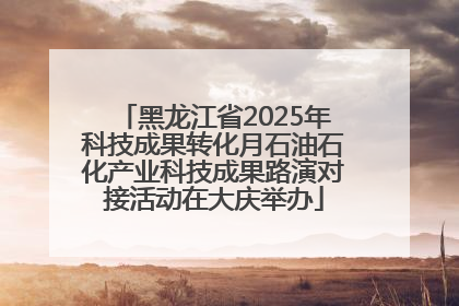 黑龙江省2025年科技成果转化月石油石化产业科技成果路演对接活动在大庆举办