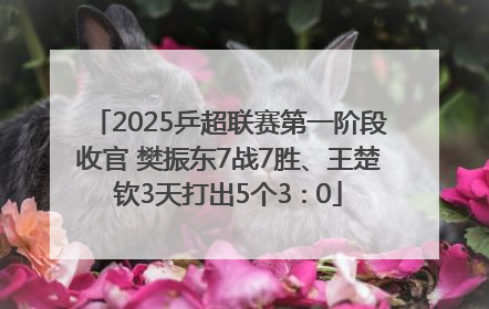 2025乒超联赛第一阶段收官 樊振东7战7胜、王楚钦3天打出5个3∶0