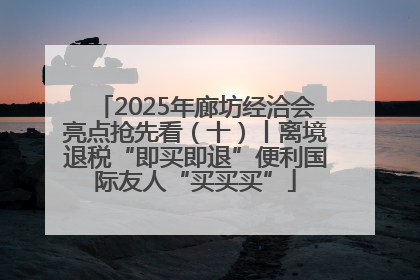 2025年廊坊经洽会亮点抢先看（十）丨离境退税“即买即退”便利国际友人“买买买”
