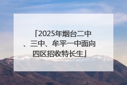 2025年烟台二中、三中、牟平一中面向四区招收特长生