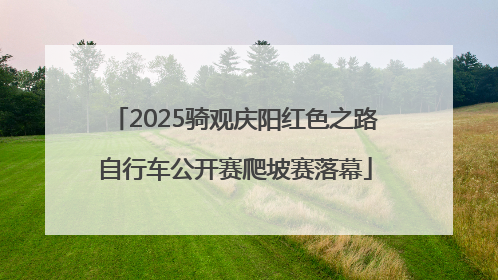 2025骑观庆阳红色之路自行车公开赛爬坡赛落幕