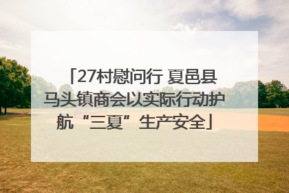 27村慰问行 夏邑县马头镇商会以实际行动护航“三夏”生产安全