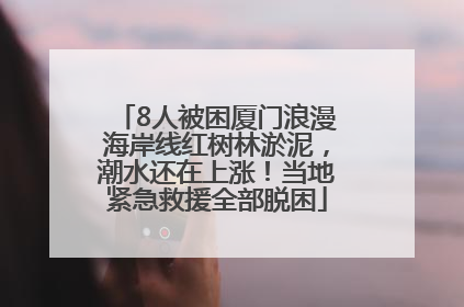 8人被困厦门浪漫海岸线红树林淤泥，潮水还在上涨！当地紧急救援全部脱困