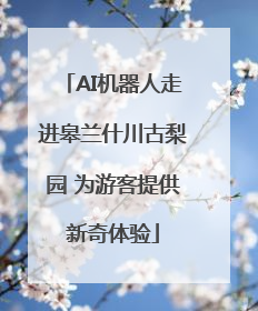 AI机器人走进皋兰什川古梨园 为游客提供新奇体验